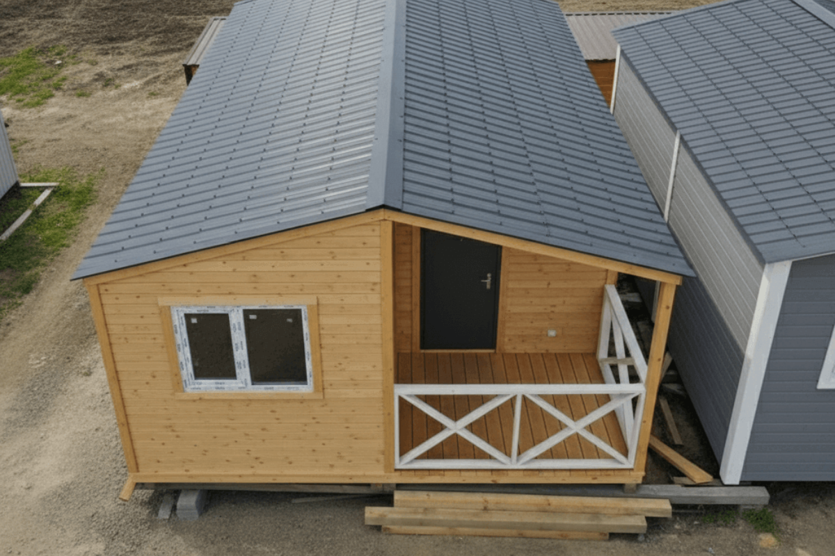 Модульный дом с террасой 30 м²