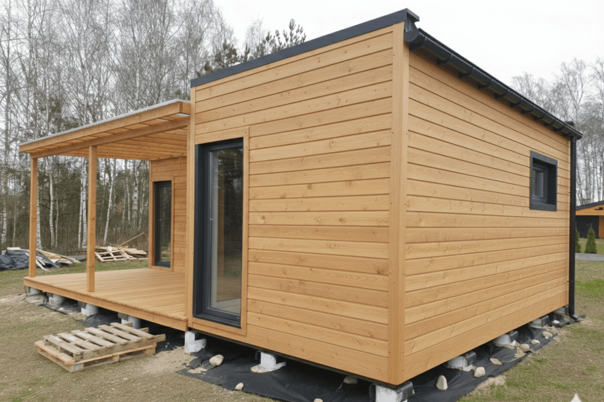 Модульный дом 45 м² с двумя спальнями для семьи