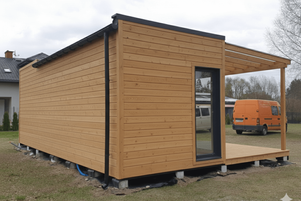 Модульный дом 45 м² с двумя спальнями для семьи