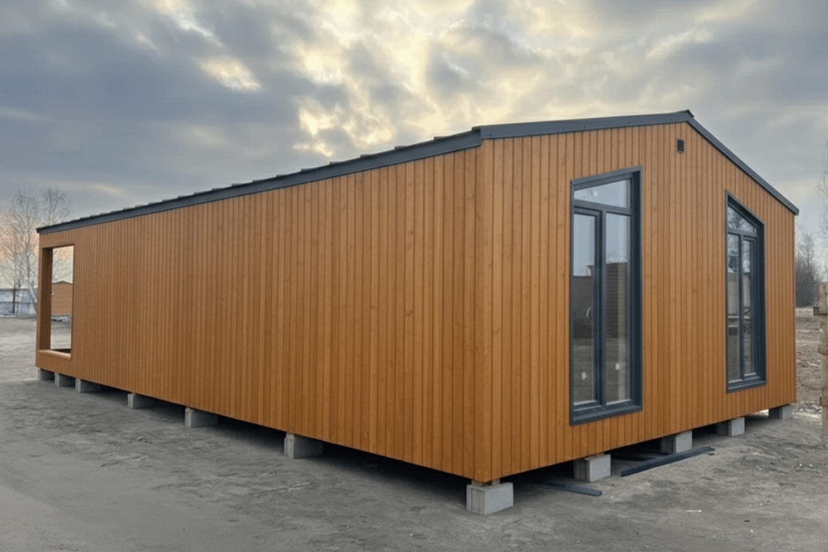 Модульный дом для круглогодичного проживания 84 м² (12х7м)