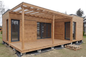 Модульный дом 45 м² с двумя спальнями для семьи